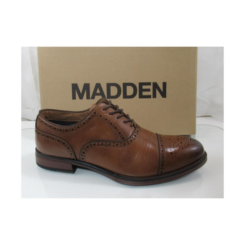 Men's Madden By Steve Madden Japlin Cap Toe Oxford Lace Up Shoes Cognac Size 10